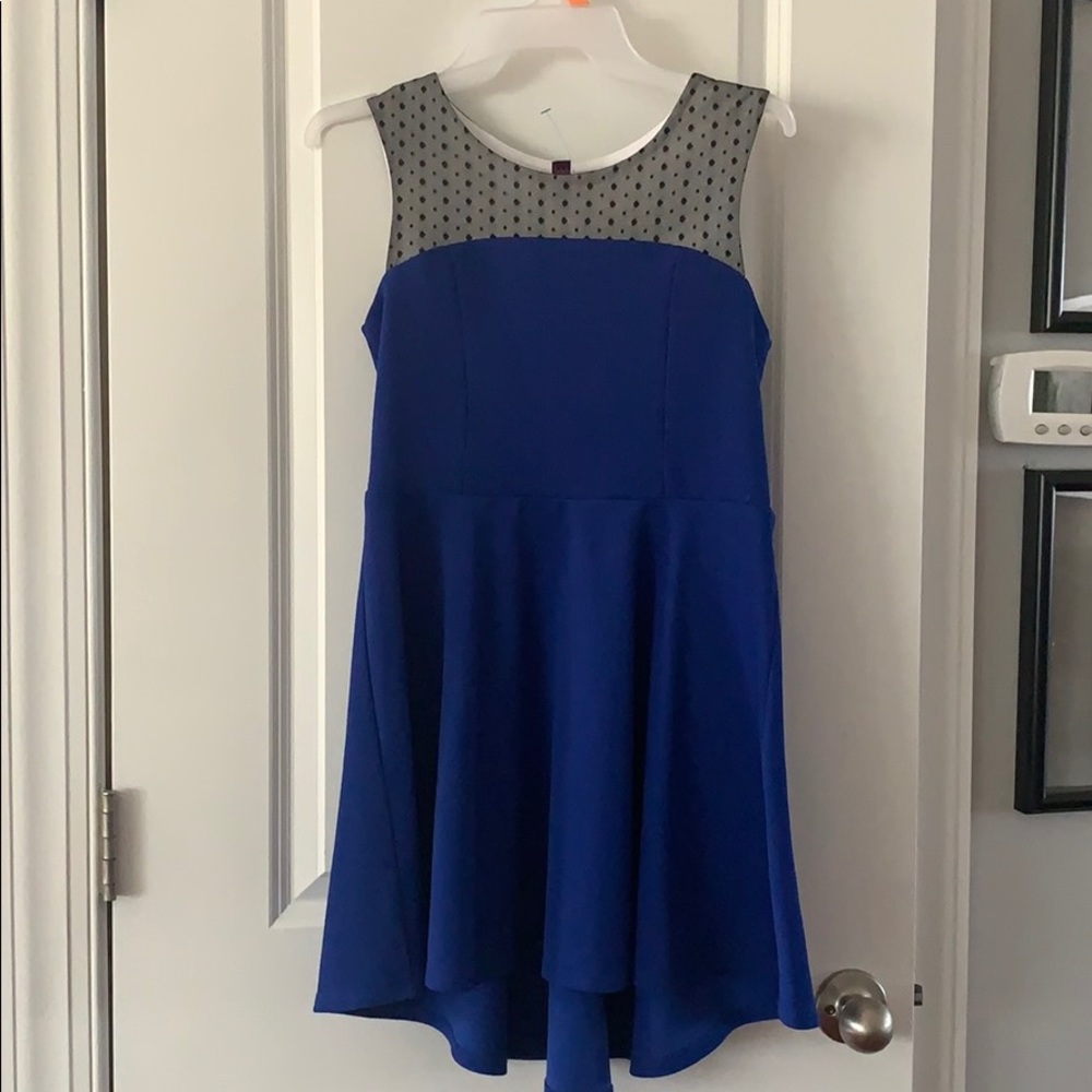 Aqua sleeveless tween dress